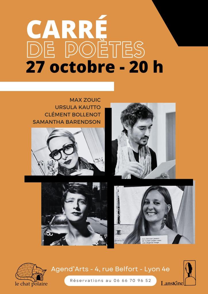 Lecture de poésie à Agend'arts Lyon