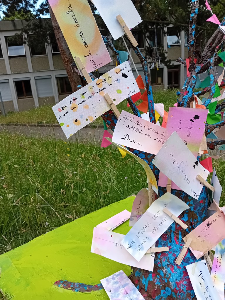 108 vœux Mélanie Leblanc, projet de poésie à l'école