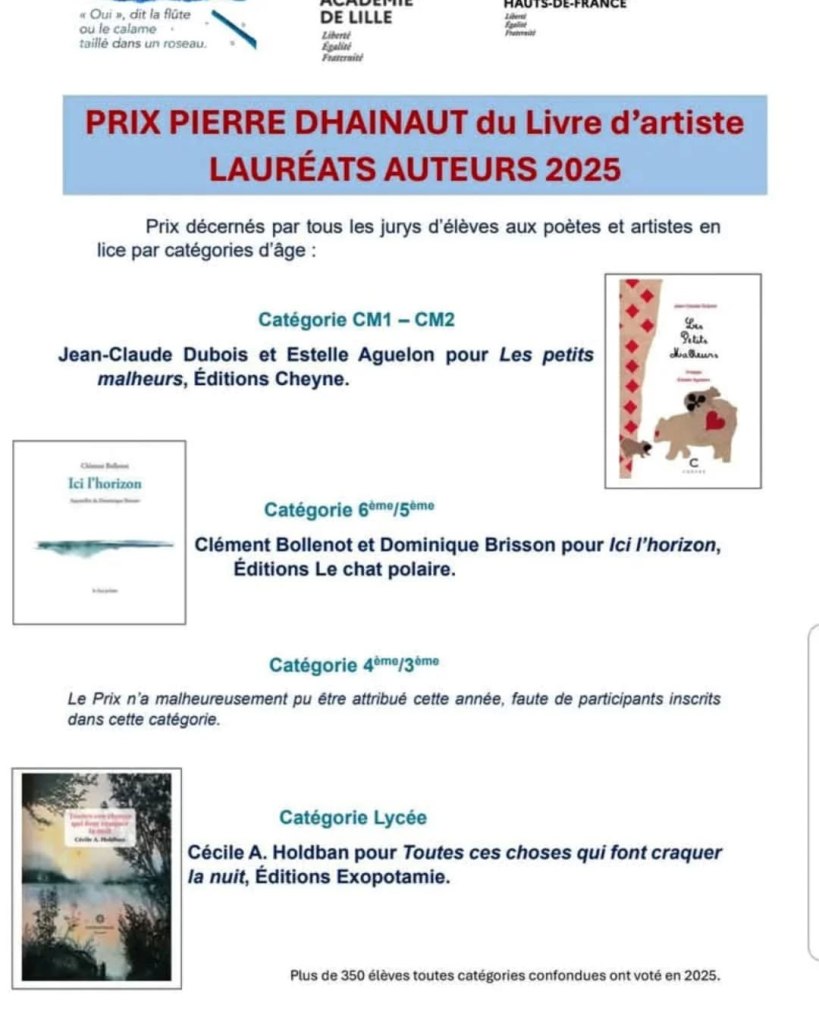 Lauréats Prix Pierre Dhainaut du livre d'artiste 2025