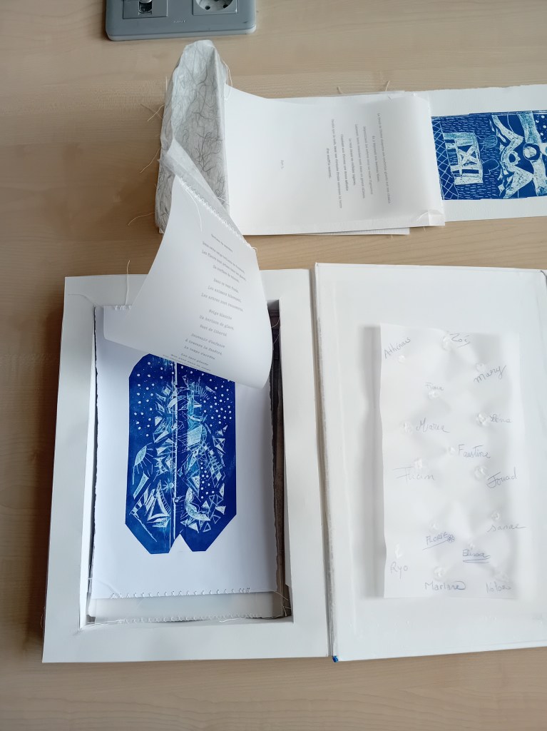 Prix Pierre Dhainaut du Livre d'artiste, réalisation des élèves