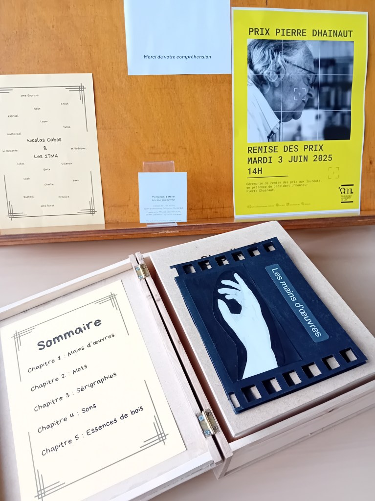 Prix Pierre Dhainaut du Livre d'artiste, réalisation des élèves