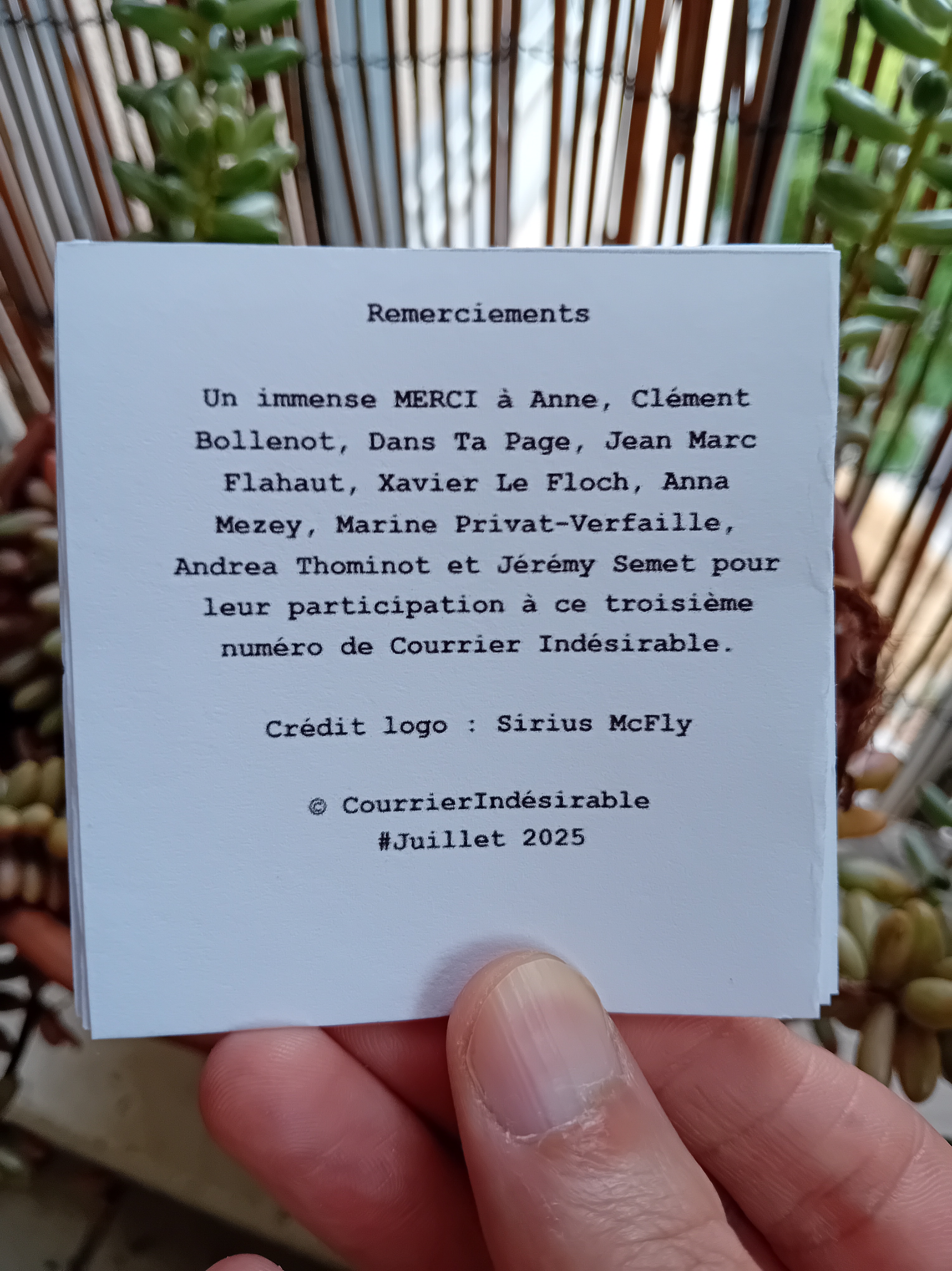 Courrier Indésirable #3 revue de poésie