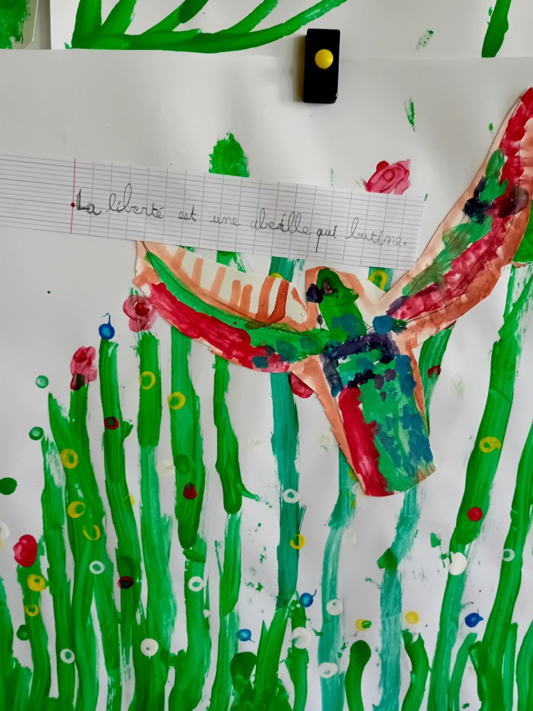 Printemps des poètes à l'école primaire : exposition poétique La Liberté