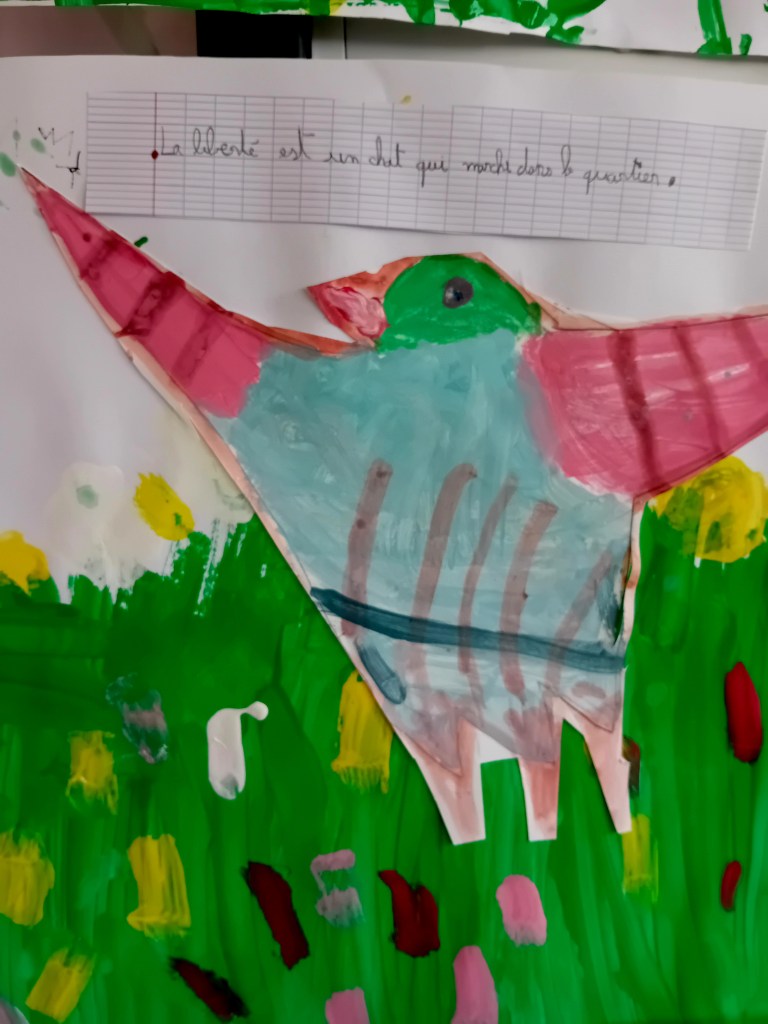 Printemps des poètes à l'école primaire : exposition poétique La Liberté