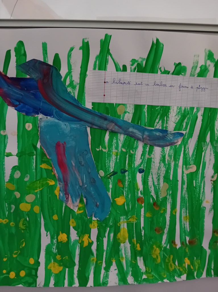 Printemps des poètes à l'école primaire : exposition poétique La Liberté