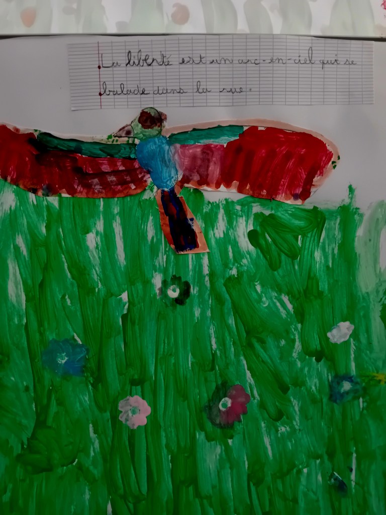 Printemps des poètes à l'école primaire : exposition poétique La Liberté