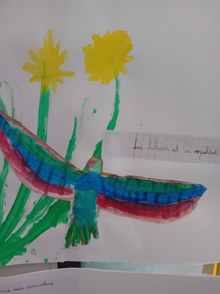 Printemps des poètes à l'école primaire : exposition poétique La Liberté