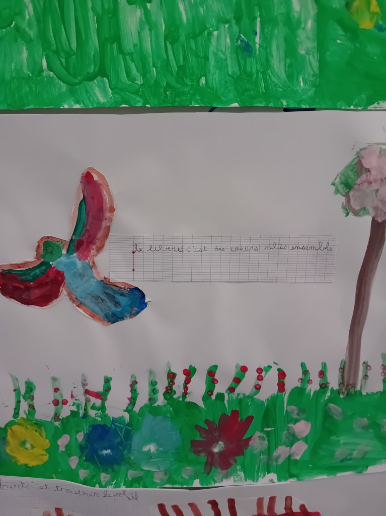 Printemps des poètes à l'école primaire : exposition poétique La Liberté