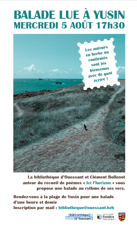 Affiche lecture balade Ouessant Clément Bollenot